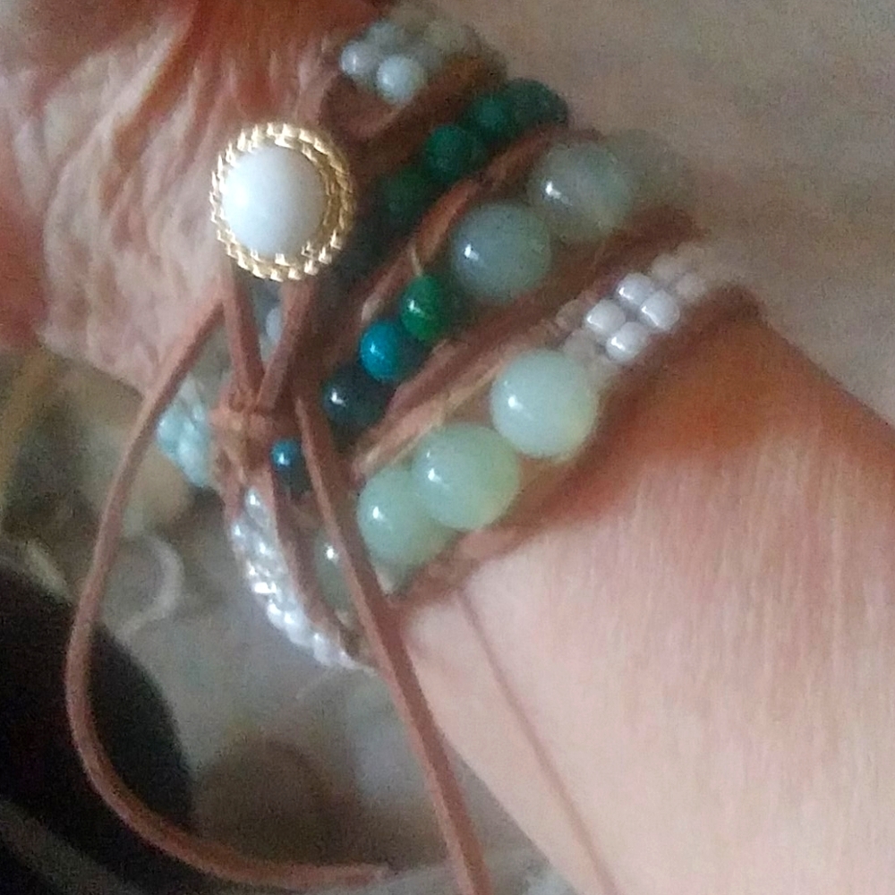 Handmade stone wrap for earth healing.